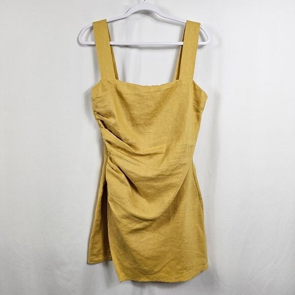 NWOT Reformation Kerrigan Linen Dress in Tuscan Sun - Size 8 - Picture 2 of 11